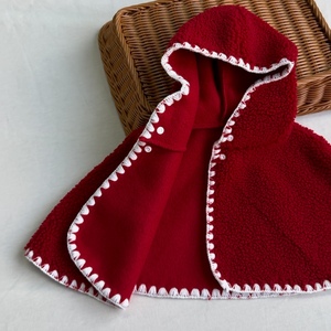 Versione coreana in autunno inverno mantello ragazzi ragazze pile per bambino antivento scialle caldo - Product Image 4