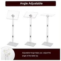 Pupitre moderne réglable en acrylique transparent avec design amovible et logo personnalisé pour écoles, hôtels, églises - Mobilier commercial