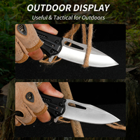 Couteau de poche tactique de survie pliable de montagne personnalisé gravé en aluminium rouge durable pour l'extérieur