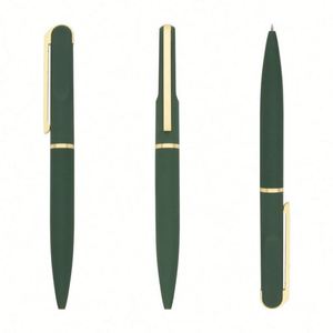 High End Custom Logo Matte Black Ballpoint for Business Office Soft Metal <b>Pen</b> 0.7Mm Writing Width Good Texture Rubber Finish - Product Image 3