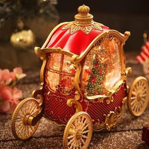 عرض ساخن عربةيقطينية للكريسماس فانوس راتينج كرة الثلج مع مصابيح ليد والموسيقى زينة زخرفية للهدايا المنزلية - Product Image 3