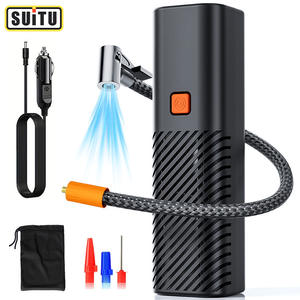 Inflador de Neumáticos Portátil para Auto SuiTu Mini, Bomba de Aire Recargable de 12V con Manómetro, ST-5547 - Product Image 4