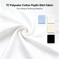 Tissu Oxford uni 170 g/m² 60 % coton et 40 % polyester, technique tissée, pour chemise de fille, teinture unie