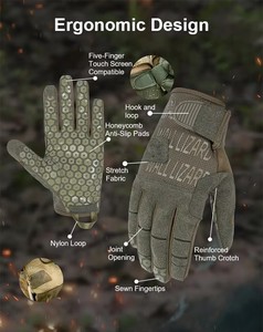 Guantes de Ciclismo de Verano con Pantalla Táctil, Protección UV, Antideslizantes, Resistentes a la Abrasión, Tácticos para Hombre, Venta al Por Mayor, Logotipo Personalizado OEM - Product Image 2