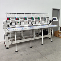 Nouvelle machine à broder informatisée à 6 têtes, 12/15 aiguilles, avec moteur et engrenages, haute vitesse et haute précision, pour casquettes, t-shirts et vêtements, usage commercial.