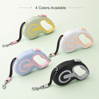 Nouvelle laisse en plastique pour animaux de compagnie, corde de traction pour chien, dispositif de traction en silicone, revêtement en caoutchouc, chaîne rétractable automatique réfléchissante pour la promenade
