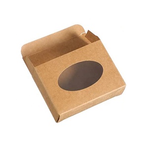 MSP BOXES Recyclable Material Brown Kraft Rectangle Paper Soap Box with Window for Homemade Soap