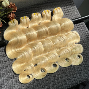 Наборы волос 613 Body Wave, натуральные человеческие волосы, светлые, необработанные, камбоджийские, с сохраненной кутикулой, свободная волна, натуральные волосы Virgin Hair от поставщика - Product Image 1