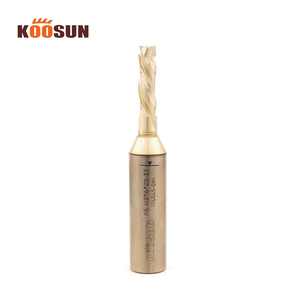 Koosun <span class=keywords><strong>CNC</strong></span> cửa tủ nén <span class=keywords><strong>Router</strong></span> bit Carbide hợp chất <span class=keywords><strong>Router</strong></span> bit cho chế biến gỗ lớp phủ vàng phay Cutter - Product Image 4