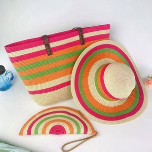 مصمم صيفي نسائي مرن للشمس طقم شبان صيفي Sombreros De Mujer De Sol طقم حقيبة للسيدات للسفر - Product Image 1