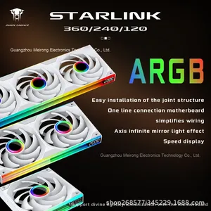 Jungle Leopard Starlink Integrate ARGB 360/240/120 Infinite <b>Mirror</b> Light <b>Plastic</b> Computer Case Cooling Fan Silent PWM high speed - Product Image 6