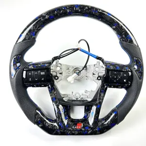 Aksesoris interior otomotif Kustom roda kemudi serat karbon tempa balap model JDM untuk Toyota Hilux