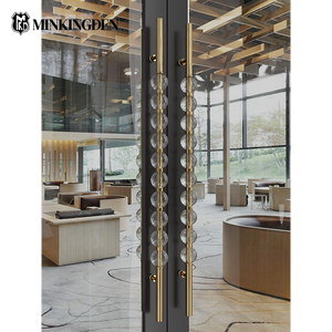 Poignée de porte <span class=keywords><strong>en</strong></span> cristal de qualité diamant, haute transparence, luxe léger, <span class=keywords><strong>pour</strong></span> hôtel, porte d'entrée <span class=keywords><strong>en</strong></span> verre encadré, quincaillerie de barre de poussée-tirage - Product Image 3