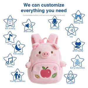 Low Moq fabricante 2025 personalizado felpa suave bolsillo niños felpa lindas mochilas pequeñas Pink Piggy Bag para niños - Product Image 2