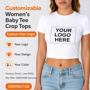 Fabricant Personnalisé Basique Y2K Vierge T-shirts de Luxe Blancs Coton T-<span class=keywords><strong>shirt</strong></span> Débardeurs Courts et Baby Tees pour Femmes - Product Image 2