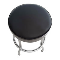 Tabouret de bar chromé pivotant à anneau unique, économique, pour usine et magasin