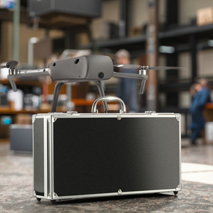 Valise professionnelle personnalisée en aluminium adaptée au rangement des drones avec mousse coupante Valise antichoc en aluminium à coque dure - Product Image 6