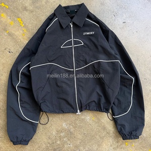 Factory Custom Men <b>Polyester</b> <b>Jogger</b> Set 3m Reflective Zip up Jackets and Nylon Track Pants Set Lightweight Windbreaker Tracksuit - Product Image 2