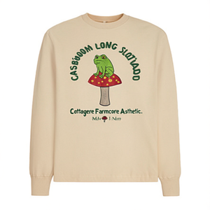 Frog <b>Mushroom</b> Long Sleeve T-<b>Shirt</b> Cottagecore Farmcore Aesthetic - Product Image 2