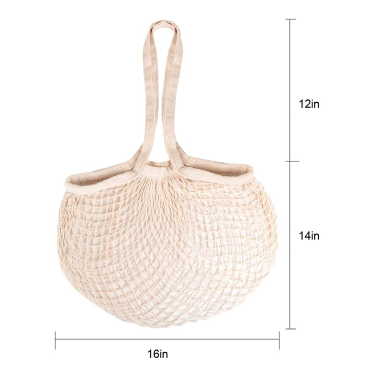 Large Reusable Organic Cotton Tote Mesh Shopping String Net bag For Vegetables