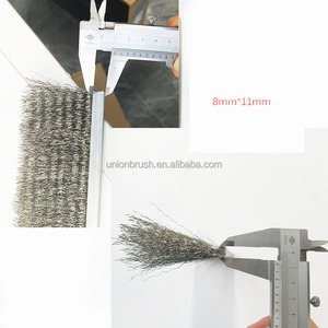 Cepillo de tira de canal de metal de alambre de acero prensado duradero personalizado para pulido de metales - Product Image 6