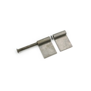 Charnières de soudure <span class=keywords><strong>2</strong></span> pièces en acier, bande de soudure pour portes, hauteur 80mm, DIN Droit, robustes pour garage, abri, machines - Product Image 2