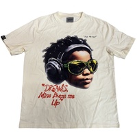 T-shirt décontracté en coton de haute qualité, imprimé DTF personnalisé, impression à l'écran, manches courtes, streetwear, poids lourd