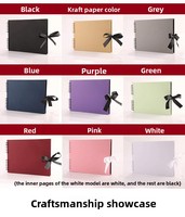 Album photo A4 DIY, couverture rigide en papier kraft, album de scrapbooking 80 pages, album souvenir, parfait pour la famille, les mariages