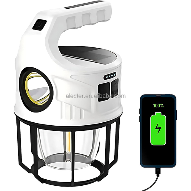 Portable Survival LED Mushroom Lantern Solar USB Dual Charge Built-in Powerbank IPX4 Waterproof Outdoor Tent Light Camping