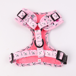 <span class=keywords><strong>Harness</strong></span> Anjing Desainer Baru yang Populer dengan Tali, Tanpa Tarik, Logo Kustom, Set Tali dan Kalung Anjing Neoprene yang Nyaman - Product Image 4