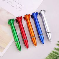 Fusée Forme Roller Stylos Espace Stylo À Bille Avec Lumière pour École Bureau Papeterie Logo Personnalisé Cadeau Fusée Stylo