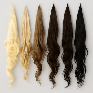 100% Chemical Free / No lice / No tangle / No shedding Wholesale Ponytail Hair <b>Extensions</b> Custom Length & Color - Product Image 1