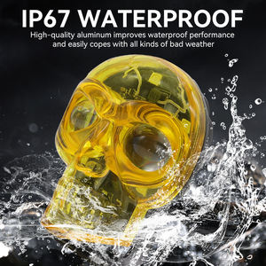 Faros Delanteros LED con Diseño de Calavera, Luces Antiniebla para Motocicleta, Color RGB, Resistentes al Agua IP67, 2 Lentes, Garantía de 2 Años - Product Image 6