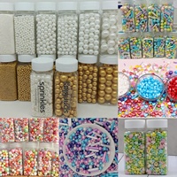 Perles de sucre comestibles perlées en gros, 10 couleurs, pour la décoration de gâteaux et de pâtisseries, Thanksgiving, Pâques