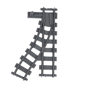 2pcs <strong>City</strong> <strong>Train</strong> Parts <strong>Tracks</strong> <strong>Train</strong> Station Bricks Railway Rails Left Right Branch Railways Building Block Compatible <strong>Legoeds</strong> Toy - Product Image 6