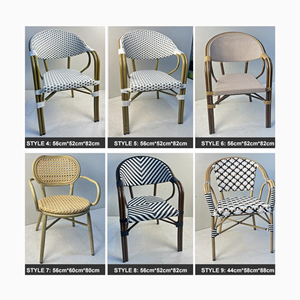 OEM Europe Style Aluminum PE Rattan Dine Chairs Outdoor Garden Furniture Dining Coffee <b>Table</b> Set Restaurant - Product Image 2