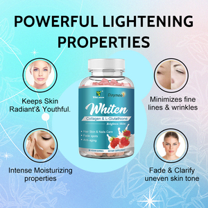 Gomitas Winstown Whiten Collagen L-Glutathione 60 Veganas, Suplemento Dietético para Aclarar la Piel, Cuidado del Cabello y Uñas - Product Image 3