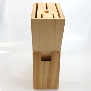 Porte-couteaux en bois, capacité 7 pièces, écologique, bloc de rangement pour ustensiles de cuisine - Product Image 4