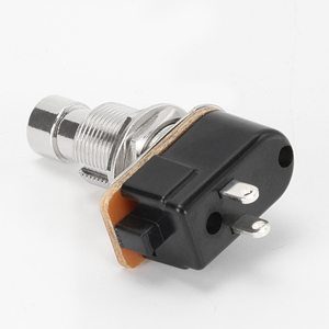 Interrupteur à pédale momentané 12 mm 1NO 2 broches SPST normalement ouvert, <span class=keywords><strong>bouton</strong></span>-poussoir métallique avec son claquement pour pédales d'effets de guitare - Product Image 2