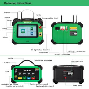 เครื่องปรับสมดุลแบตเตอรี่ไร้สาย LAUNCH EVB624 สำหรับชุดแบตเตอรี่ EV (24 ช่อง) 1 ชุดชาร์จ + 6 ชุดจ่ายไฟ - Product Image 4