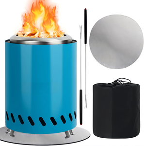 Vente en gros de foyer portable sans fumée en acier inoxydable, poêle à bois de table, foyer extérieur pour le camping, le barbecue, le jardin et les pique-niques - Product Image 1
