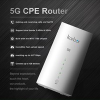 Karbor 5G CPE WiFi6 Router tanpa kabel, titik akses 5G LTE Sim dengan 300mbps Max LAN tingkat Data untuk penggunaan di rumah