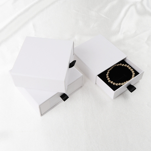 Hộp đựng phụ kiện trang sức giá rẻ, kiểu ngăn kéo, chất liệu cứng, màu trắng, dành cho nữ, đựng vòng cổ, vòng tay, nhẫn, giấy gói trang sức - Product Image 4