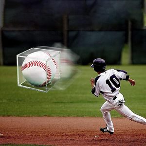 Vitrina de béisbol protegida acrílico transparente soporte de béisbol cuadrado cubo bola Protector Memorabilia autógrafo pantalla, TLX0215 - Product Image 5