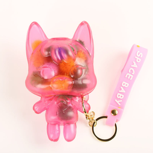 Onr New Novelty Soft Squishy Silicone Plastic 14cm Big Head Frankencat Cartoon Stress Relieving Transport Key Chain Toys - Product Image 3