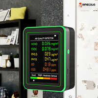 Détecteur de qualité de l'air Safewill SW-AM26 6-en-1, détection PM2.5/PM10/HCHO/TVOC/CO2/formaldéhyde, batterie lithium-ion, indice de protection IP54