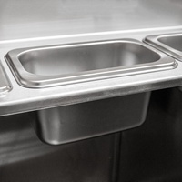 Stasiun Bar koktail kombinasi dengan wastafel Blender dan panci GN makanan terisolasi es dengan baik