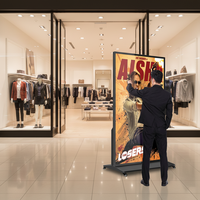 Support de sol vertical intérieur plein écran LCD 75 pouces Kiosque à écran tactile Totem pour signalisation numérique Lecteur publicitaire plein écran 4K
