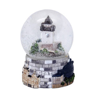 Globe d'eau personnalisé de haute qualité peint à la main en résine Canada Souvenir touristique feuille d'érable aimant de réfrigérateur Toronto Montréal boule à neige - Product Image 6