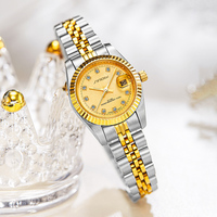 Montre pour femmes SINOBI, luxe, mode, carrée, lumineuse, étanche, date, acier inoxydable, quartz